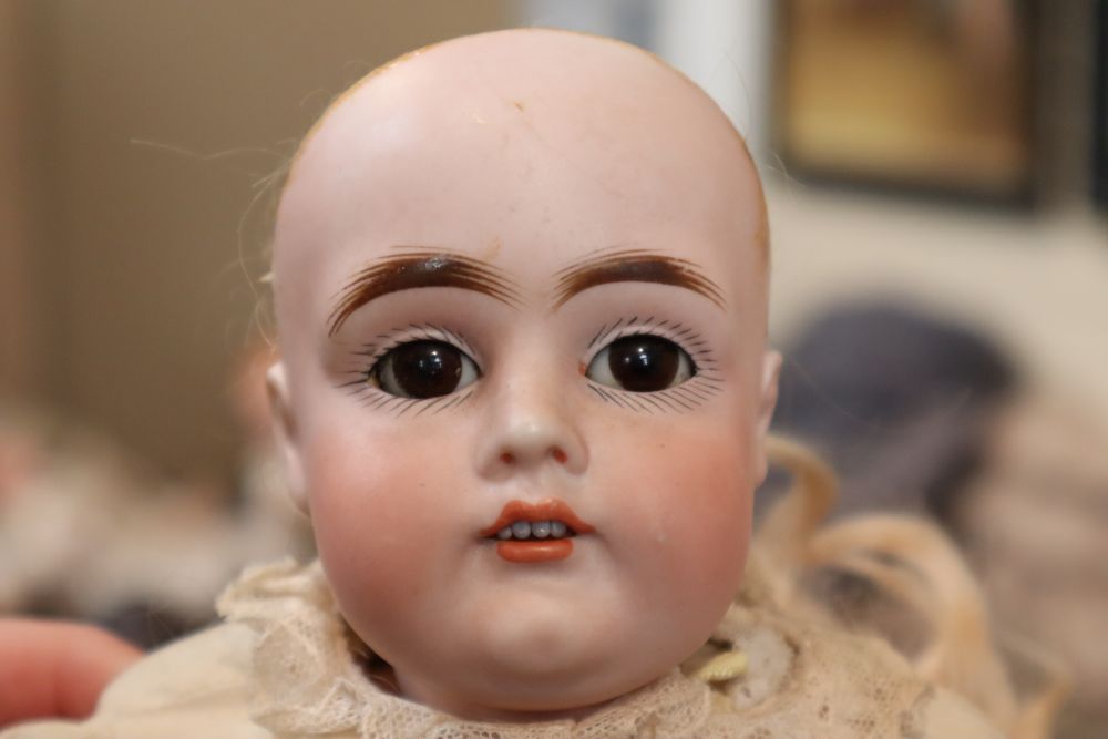 A Kestner 161 doll, original body, 13in.